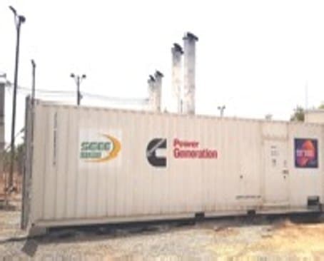 Groupe Cummins en conteneur aux couleurs de Senelec à Tambacounda